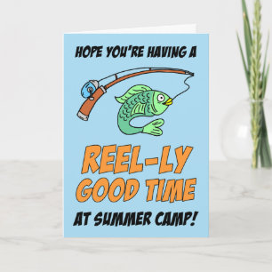 Summer Camp Fishing Cute Fish Blank Card