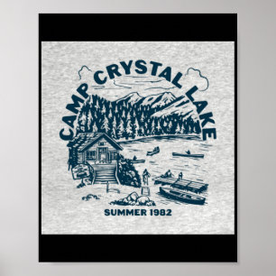 Summer Camp Lake Summer 82 On Light Poster