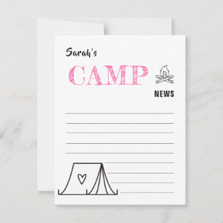 Summer camp news from kids fun modern minimalist card