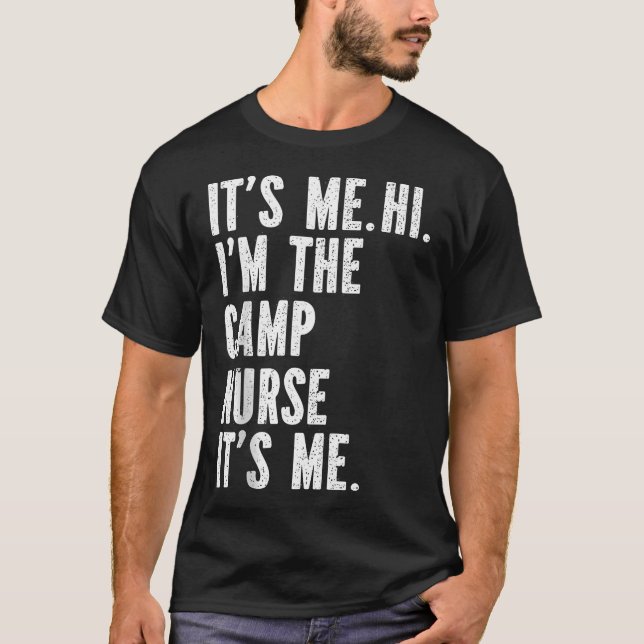 Summer Camp Nurse Cute Fun Retro Bold Design T-Shirt (Front)