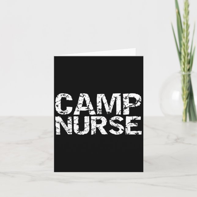 Summer Camp Nurse Gift Appreciation Idea For Camp  Card (Front)