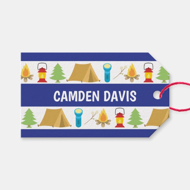 Summer Camp Paper Bag Tags (Front (Horizontal))