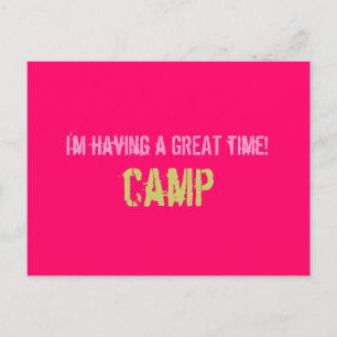 Summer Camp Postcard - Hot Pink