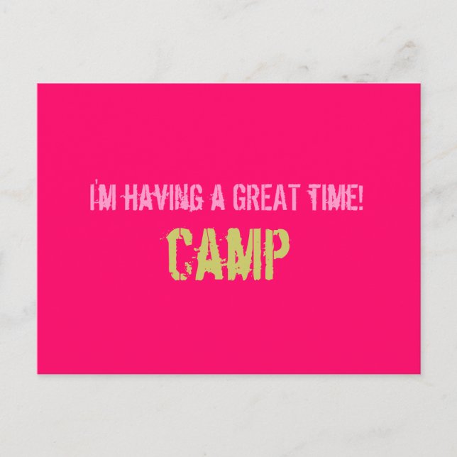 Summer Camp Postcard - Hot Pink (Front)