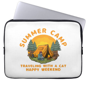 Summer camp  travelling with a cat  laptop sleeve