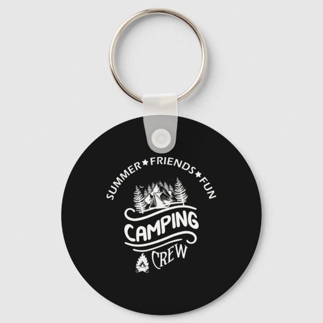 Summer Camp Vacation Camping Crew Key Ring (Front)