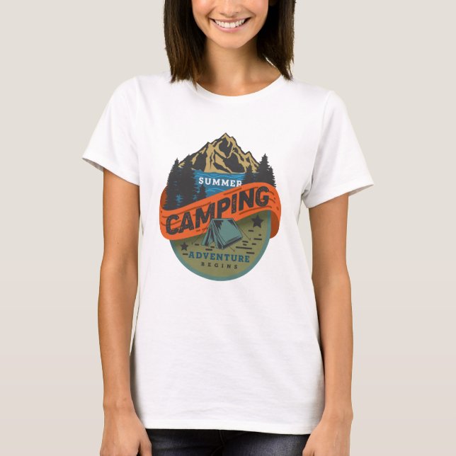 Summer Camping Adventure Begins T-Shirt (Front)