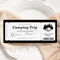 Summer Camping Trip Voucher Certificate