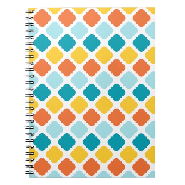 Summer Carnival Pattern Spiral Notebook (Front)