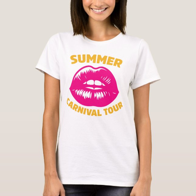 Summer Carnival Tour Colorful Festival Vibes T-Shirt (Front)