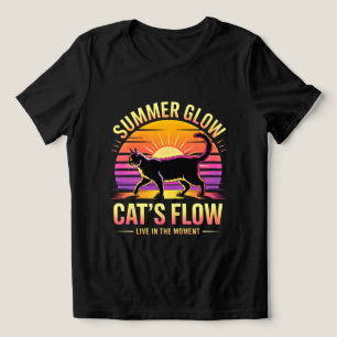 Summer Cat for Women - Cute Glow Live in the Momen Tri-Blend Shirt