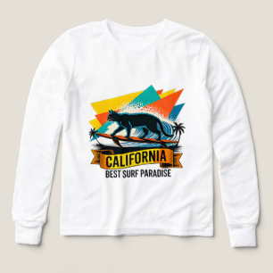 Summer Cat Surfing - Girls Retro California 