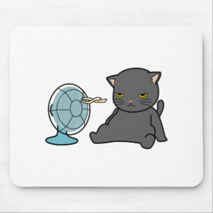 summer cats design infront of fan   dogs design  mouse pad
