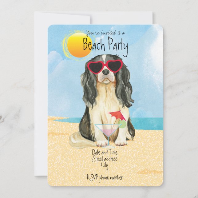 Summer Cavalier Beach Party Invitation (Front)