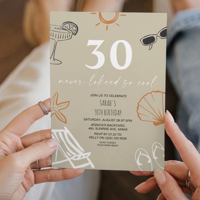Summer Celebration 30th Birthday Party  Invitation (Creator Uploaded)