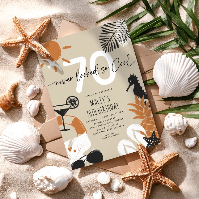 Summer Celebration 70th Birthday Party Invitation (Creator Uploaded)
