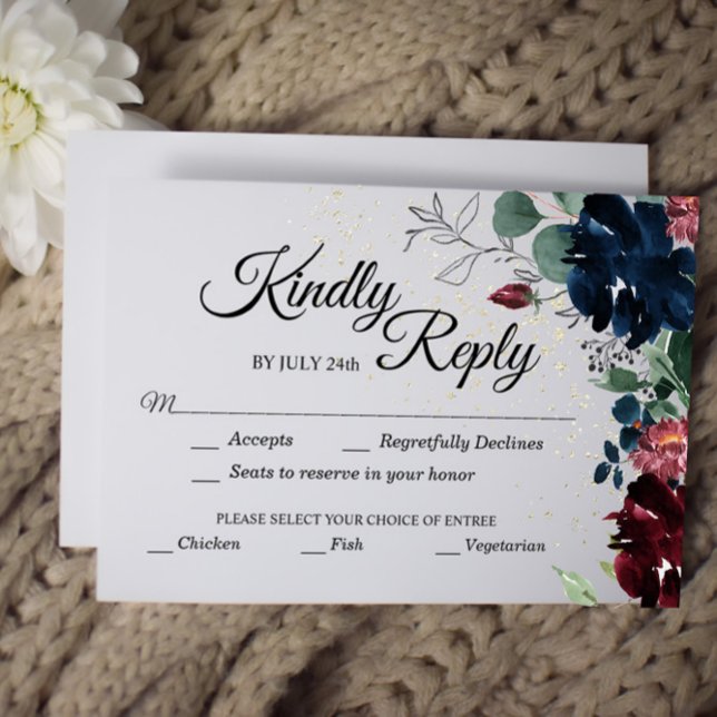 Summer Celebration Response Card with meal choice (Creator Uploaded)