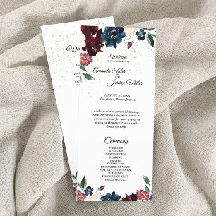 Summer Celebration Wedding Program Programme