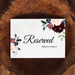 Summer Celebration Wedding Reserved Sign