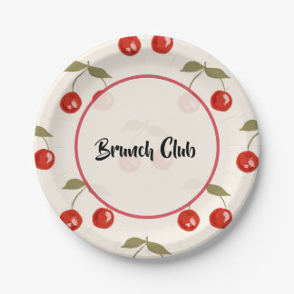 Summer Cherries Paper Plate