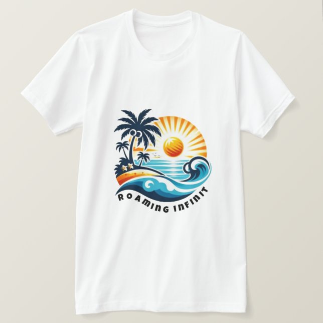 Summer Chic | Graphic Vacation Sun T-Shirt (Design Front)