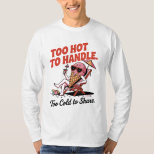 Summer Chill: Funny Ice Cream Cone Design T-Shirt