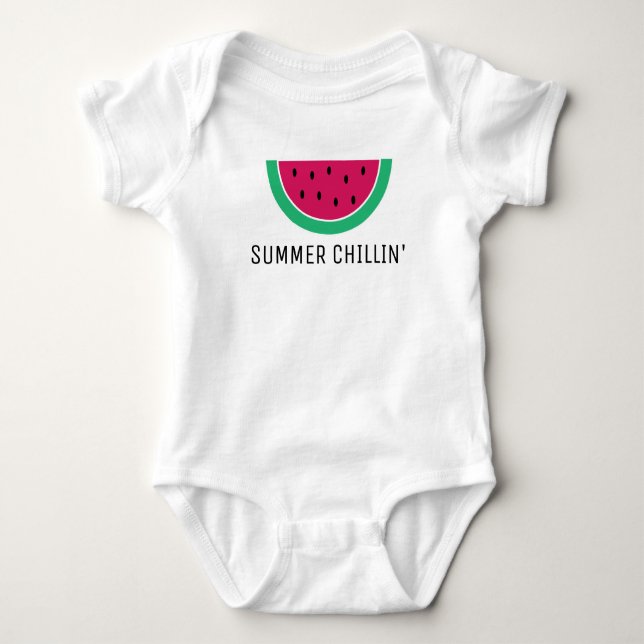 Summer Chillin' Watermelon Baby Bodysuit (Front)