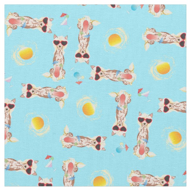 Summer Chinese Crested Fabric (Close Up)