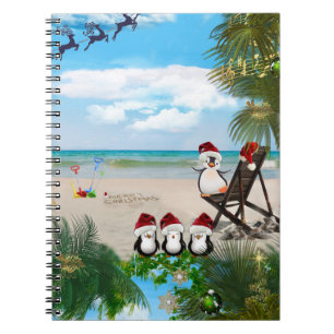 Summer Christmas Baby on the Beach repeat Design Notebook