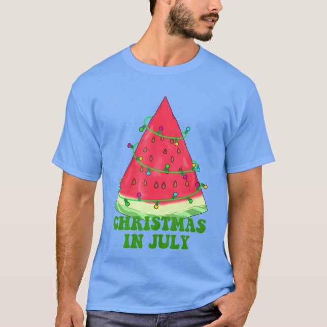 Summer Christmas July In Christmas In July Melon r T-Shirt (Front)