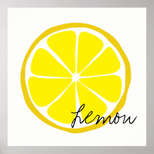 Summer Citrus Lemon Wall Art