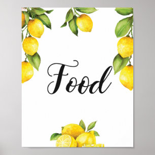 Summer Citrus Lemons Food Sign Baby Shower