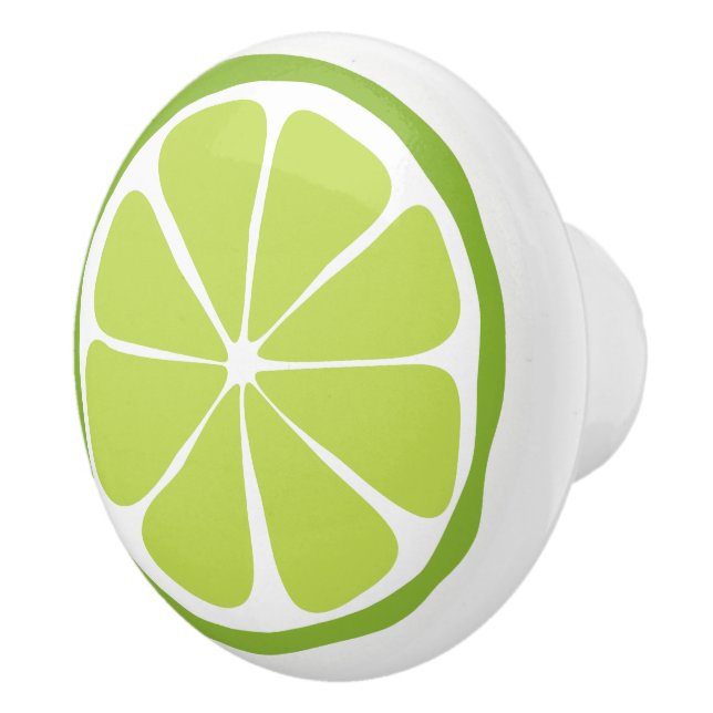 Summer Citrus Lime Ceramic Knob (Right)