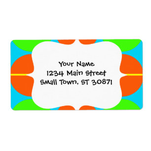 Summer Citrus Lime Green Orange Yellow Teal Circle