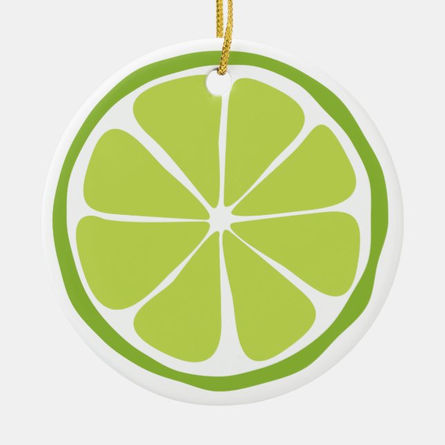 Summer Citrus Lime Ornament (Front)