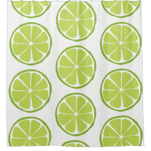 Summer Citrus Lime Shower Curtain