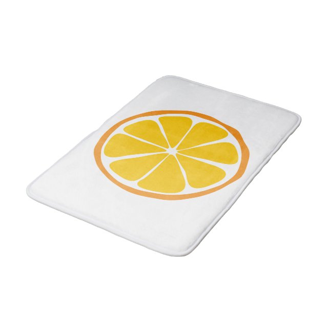 Summer Citrus Orange Bathmat (Angled)