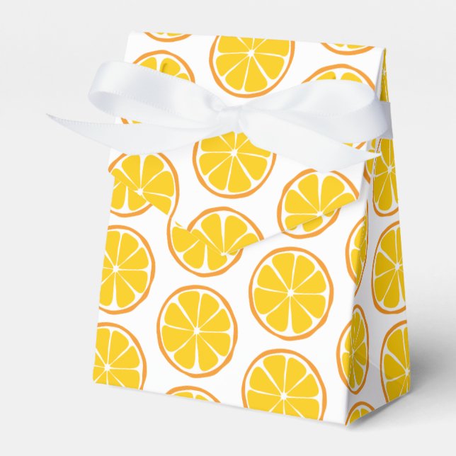 Summer Citrus Orange Favour Box (Front Side)