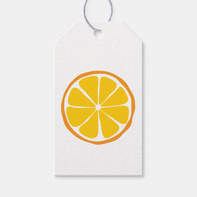 Summer Citrus Orange Gift Tags (Front)