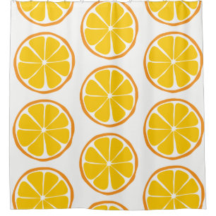Summer Citrus Orange Shower Curtain