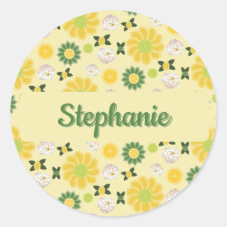 Summer Citrus Personalised Sticker