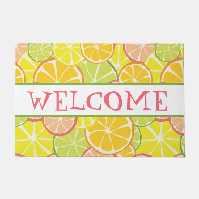 Summer Citrus Slice Doormat (Front)