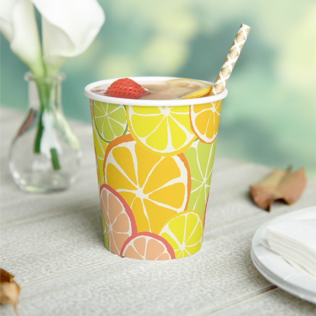 Summer Citrus Slice Paper Cups (Insitu)