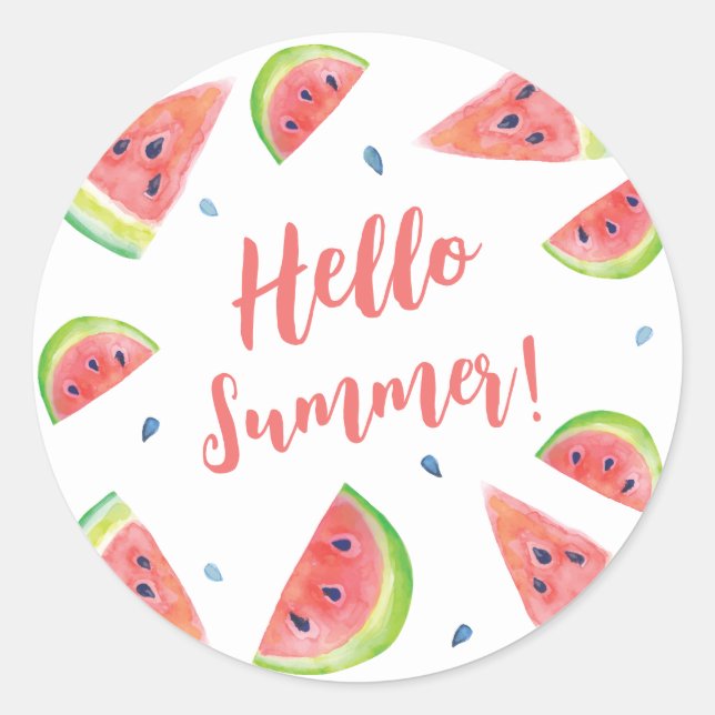 Summer  classic round sticker (Front)