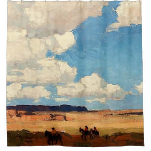 “Summer Cloud” Western Art by Edgar Payne Shower Curtain
