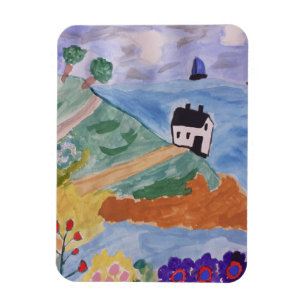 Summer Coast & Flower  Magnet