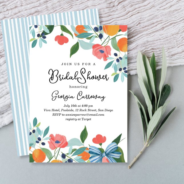 Summer Coastal Bridal Shower Invitation (Creator Uploaded)