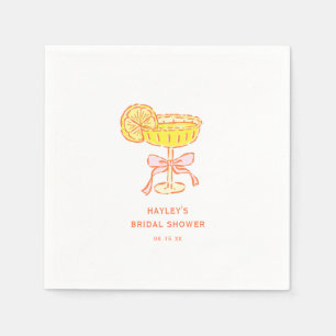 Summer Cocktail Bridal Shower Bar Napkin