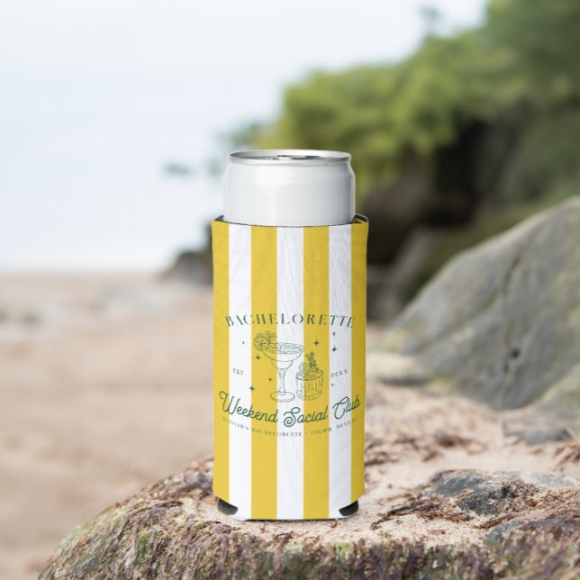 Summer Cocktail Club | Bachelorette Seltzer Can Cooler (Creator Uploaded)