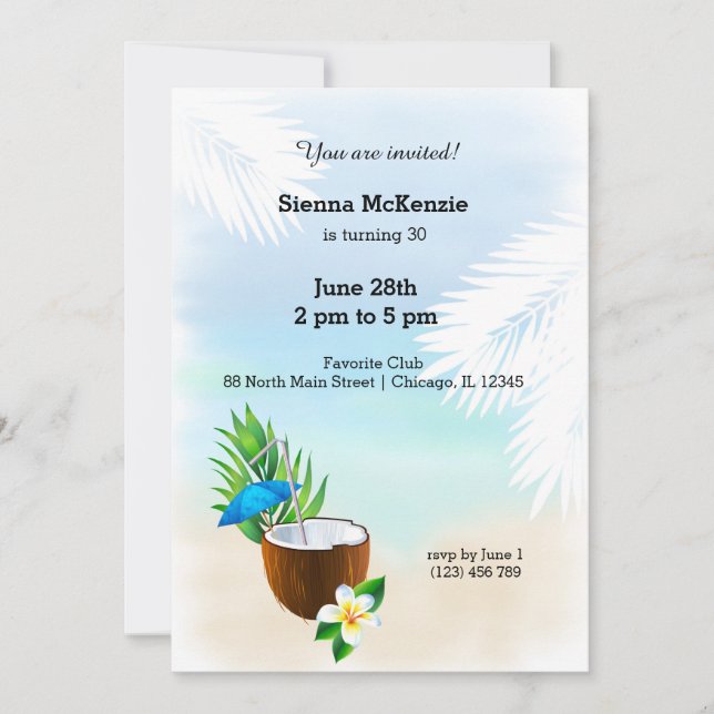 Summer Cocktail Invitation (Front)